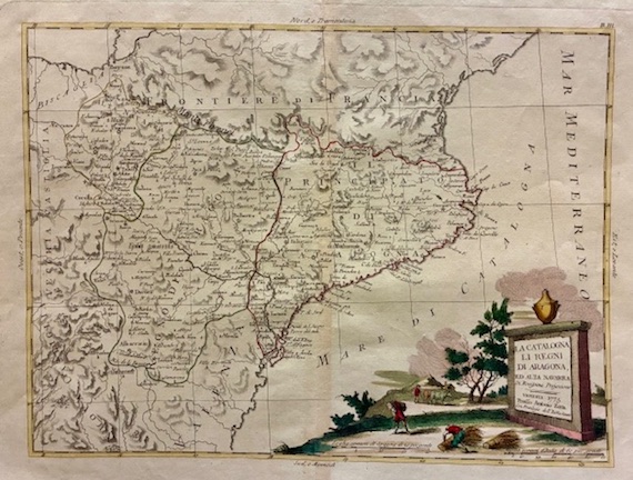Zatta Antonio (1722-1804) La Catalogna, li Regni di Aragona, ed Alta Navarra sdi novissima projezione 1775 Venezia